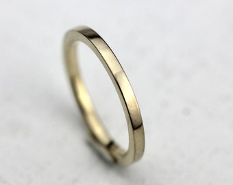 Gold wedding band - 14k gold women's wedding band solid gold thin wedding band - recycled gold eco-friendly wedding ring for women