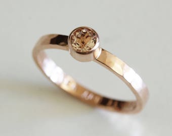 Rose gold Morganite engagement ring - eco-friendly engagement ring