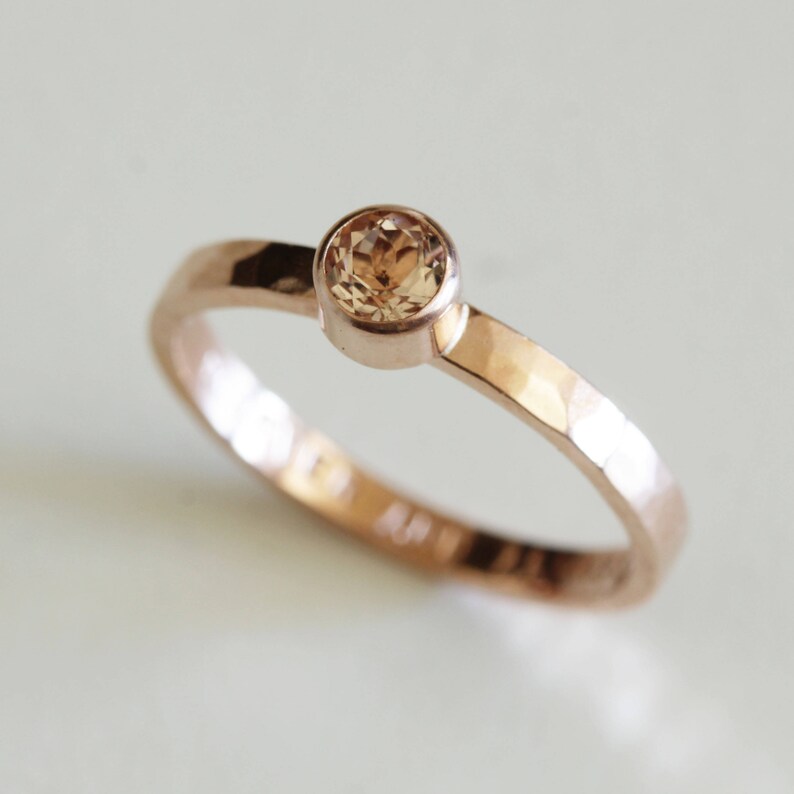 Rose gold Morganite engagement ring eco-friendly engagement ring image 1