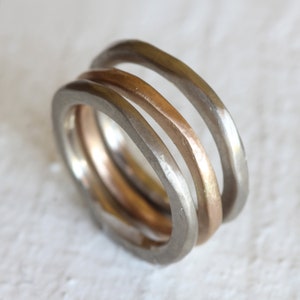 Rustic 14k Solid Gold Ring Eco-friendly recycled gold ring image 6
