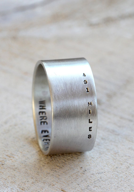Long Distance Relationship Ring Etsy