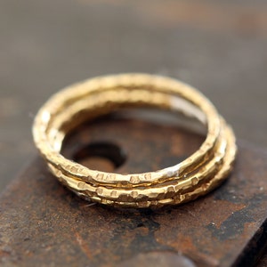 Unique wedding ring simple 14k gold ring image 2