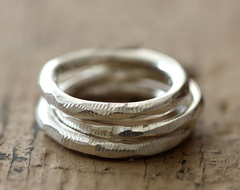 Distressed stacking rings