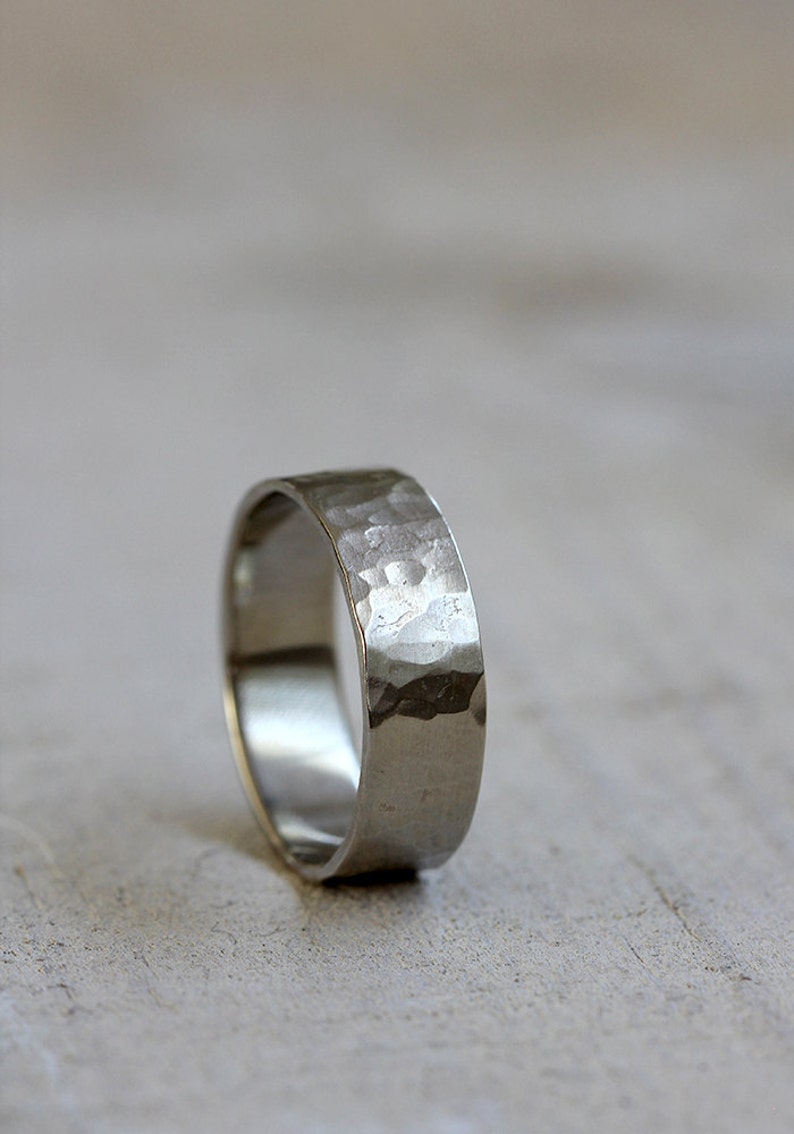 14k white gold wedding ring image 3