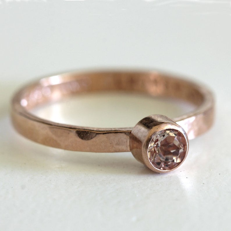 Rose gold Morganite engagement ring eco-friendly engagement ring image 3