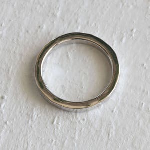 Platinum Hammered Ring Wedding Ring - Etsy