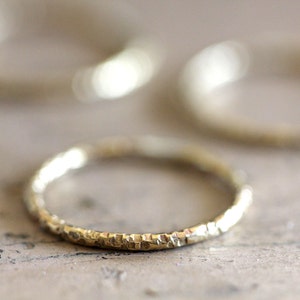 Unique wedding ring simple 14k gold ring image 4