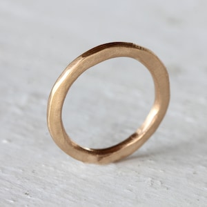 Rustic 14k Solid Gold Ring Eco-friendly recycled gold ring