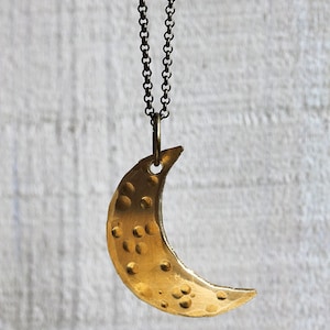 Moon necklace boho style necklace