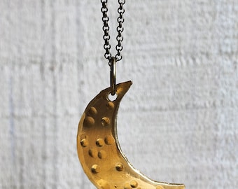 Moon necklace boho style necklace