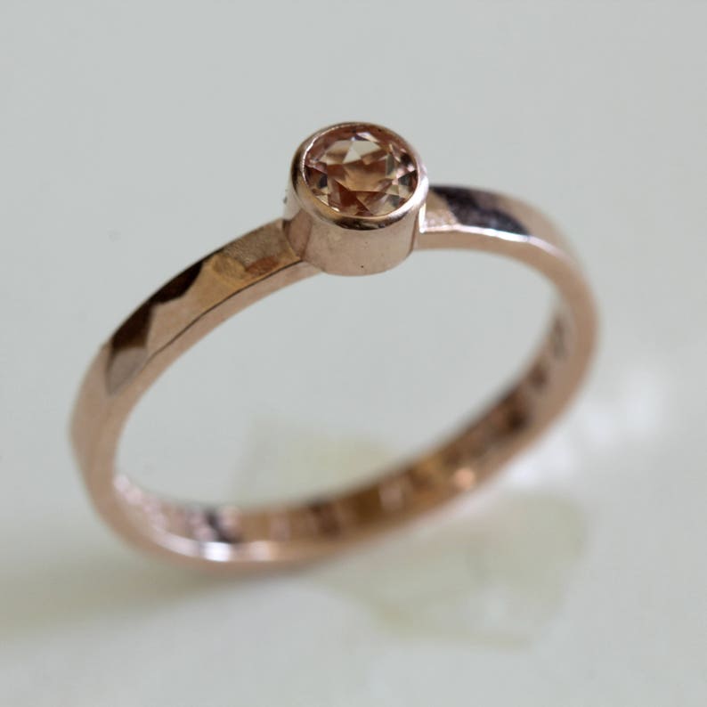 Rose gold Morganite engagement ring eco-friendly engagement ring image 2