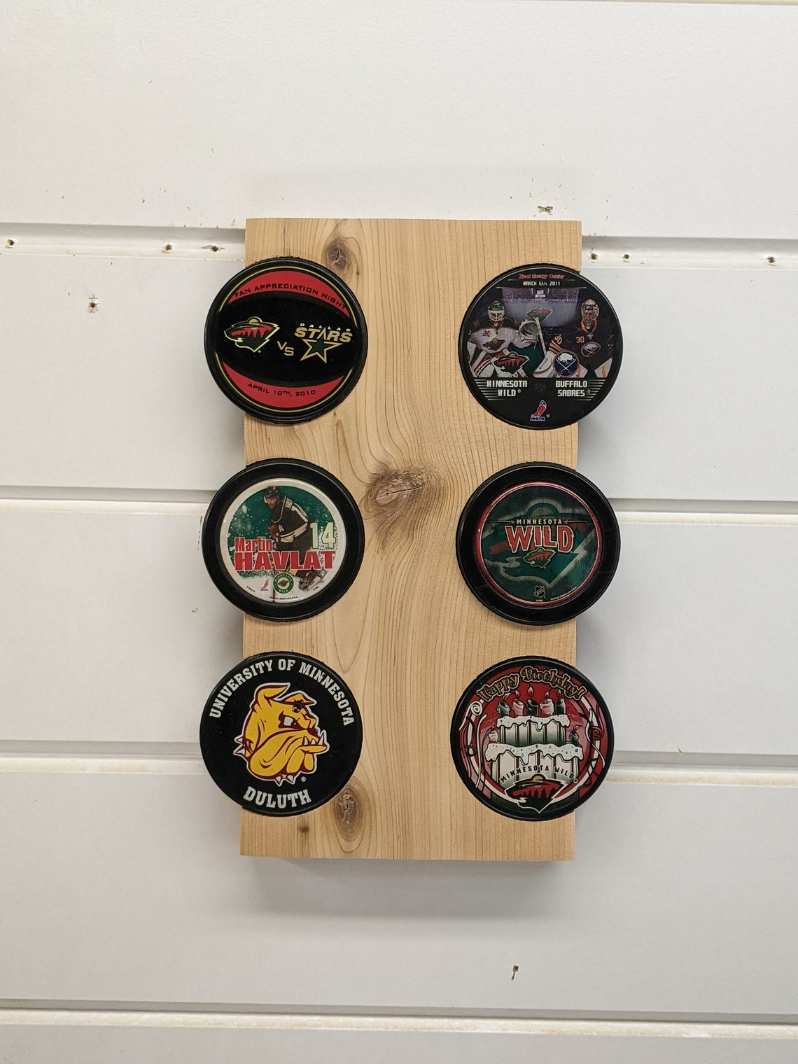 Hockey Puck Display Puck Holder Wall hanging Etsy