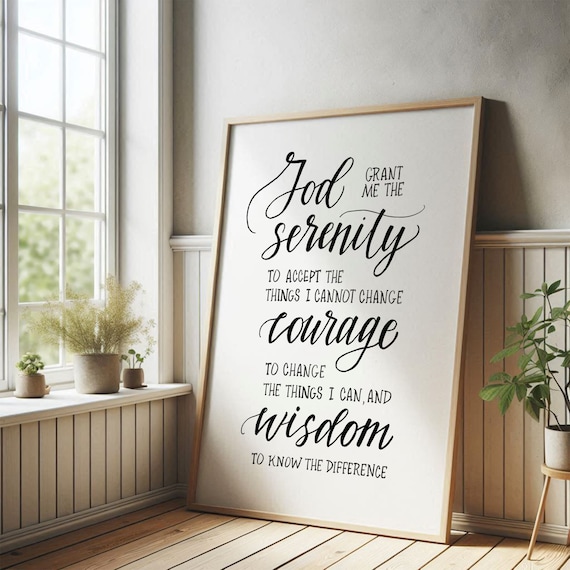 Serenity Prayer, Christian Wall Art | Original Artwork