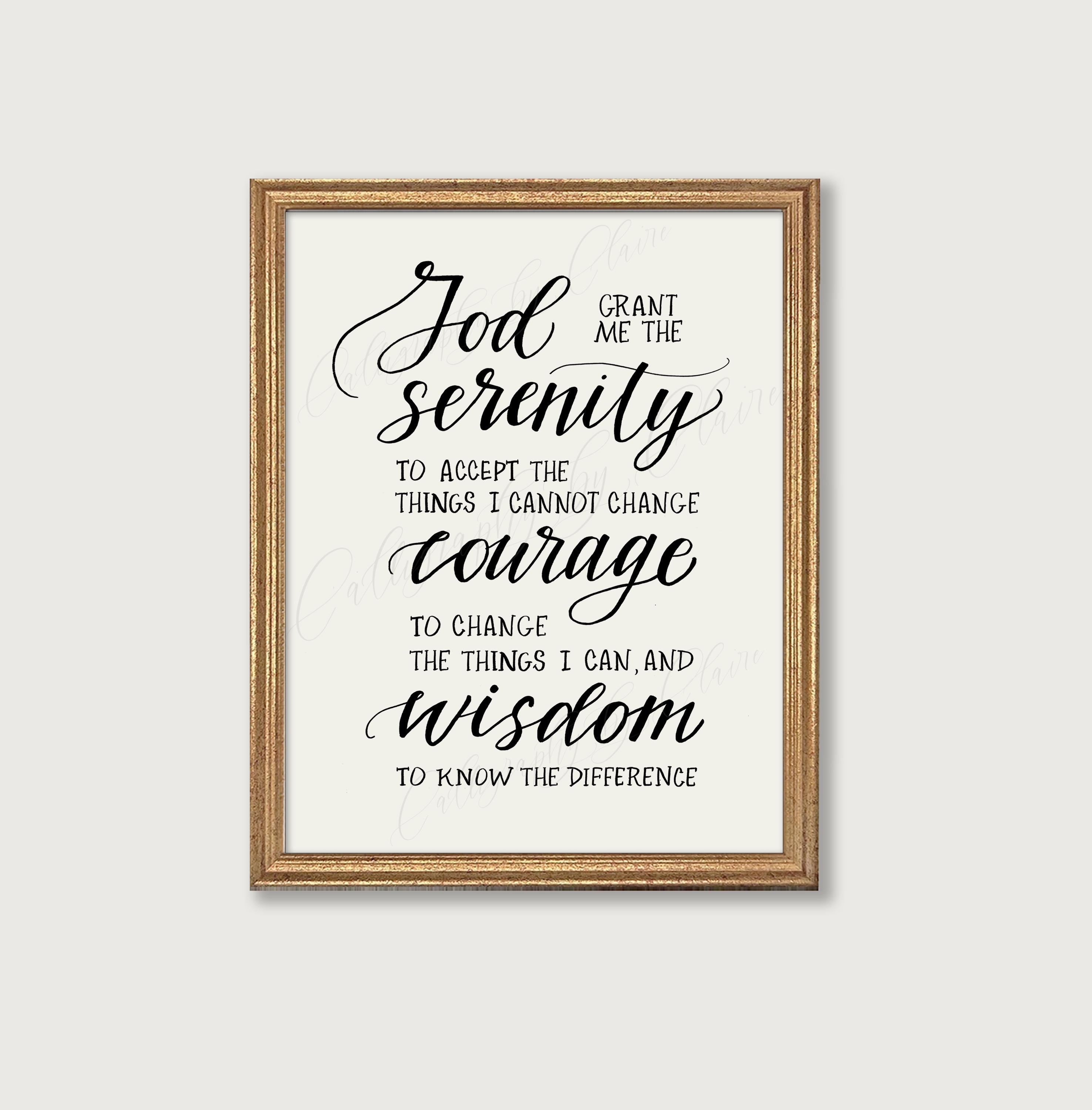 Serenity Prayer: 