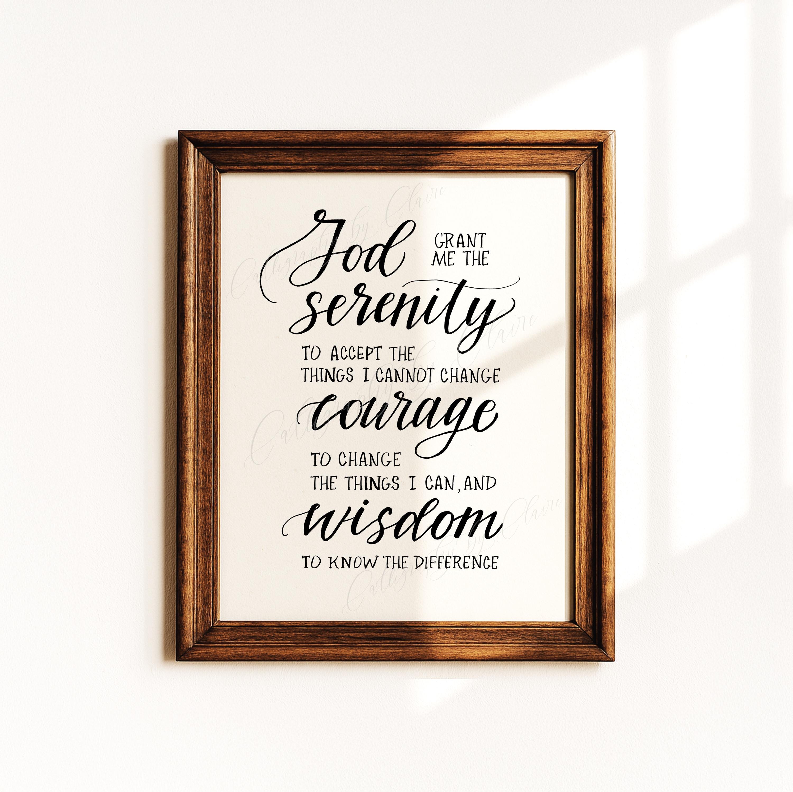 Serenity Prayer: 