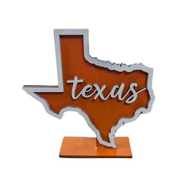 Texas Mini Shelf Sitter - State - Austin - Longhorns