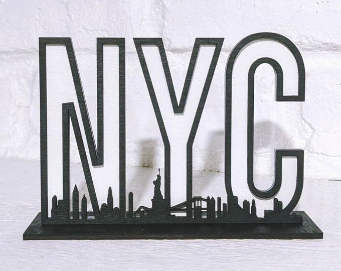 New York City Skyline Shelf Sign Letters - NYC - Big Apple