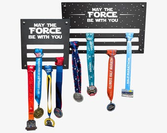 May the Force Be With You Medal Display – Runner & Race Medal Holder, Wall Mounted
