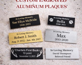 Custom Engraved Aluminum Plaque Plate – Personalized Metal Name Plate for Labels, Awards, or Memorials