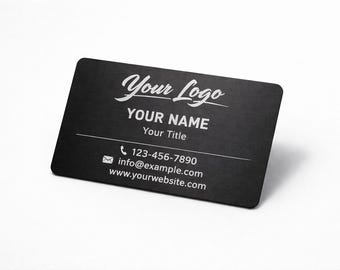 Laser Engraved Aluminum Business Cards | Custom Metal Cards | Choose Thickness