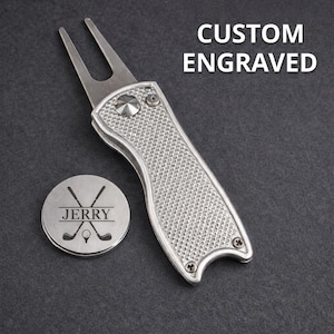 Custom Engraved Golf Divot Tool – Personalized Ball Marker Set