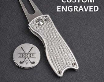 Custom Engraved Golf Divot Tool – Personalized Ball Marker Set