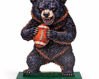 Chicago Bears Football Fan Decor | Laser Cut & Printed Finish