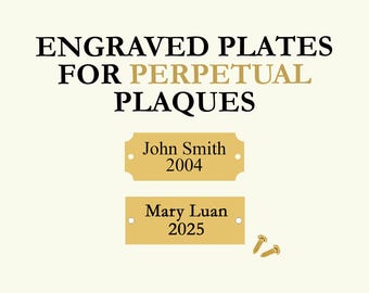 Engraved Gold on Black Perpetual Plaque Plates