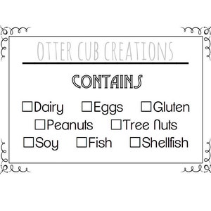 Art Deco Allergen Tag