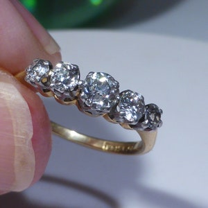 18ct Diamond Ring - Etsy