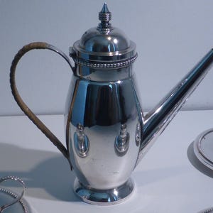 WMF Coffee Pot with Cups and Saucers Silver Plate Expresso Demitasse Art Nouveau