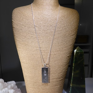 Carrs Sheffield Sterling Silver Ingot Pendant Necklace: 1977 Queen&#39;s Jubilee