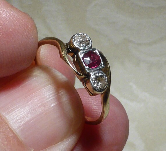 Stunning Antique Edwardian 9ct Gold Garnet Ring c1910; UK Ring Size 'I 1/2'  | eBay