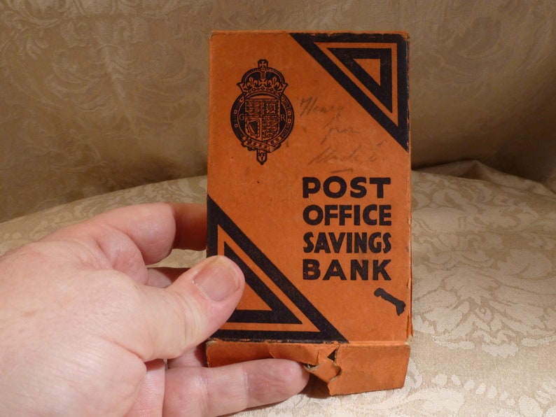 Antique Post Office Savings Bank Box Piggy Bank Original Box Etsy UK
