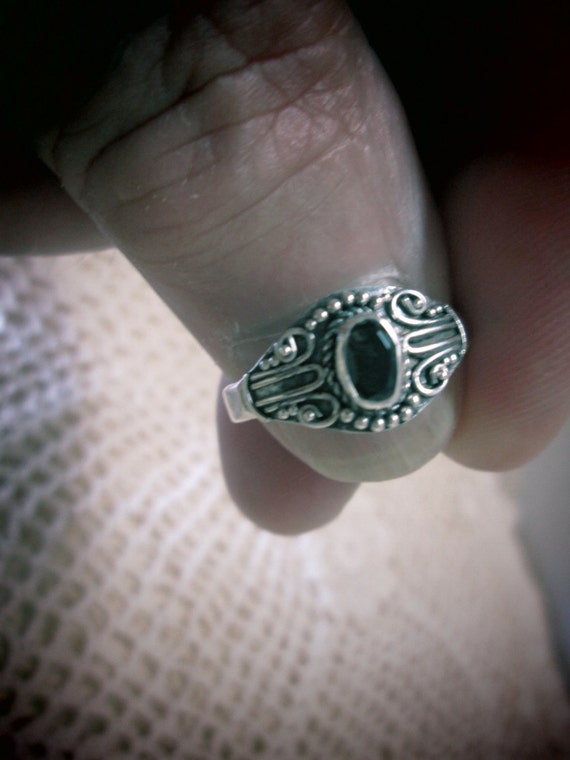 RING, Smokey Quartz handcrafted ring size 9 ...st… - image 3