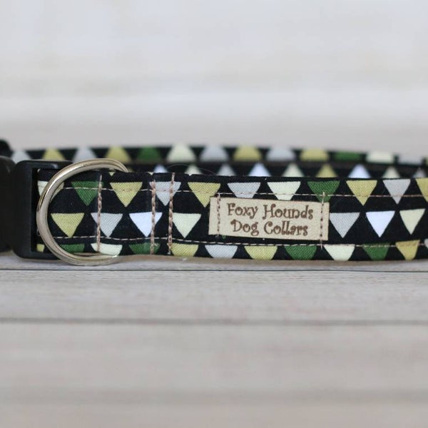 Traffic Jam Dog Collar, Abstract, Neutral, Pet Supplies, Dog Gift, Adjustable, Handmade