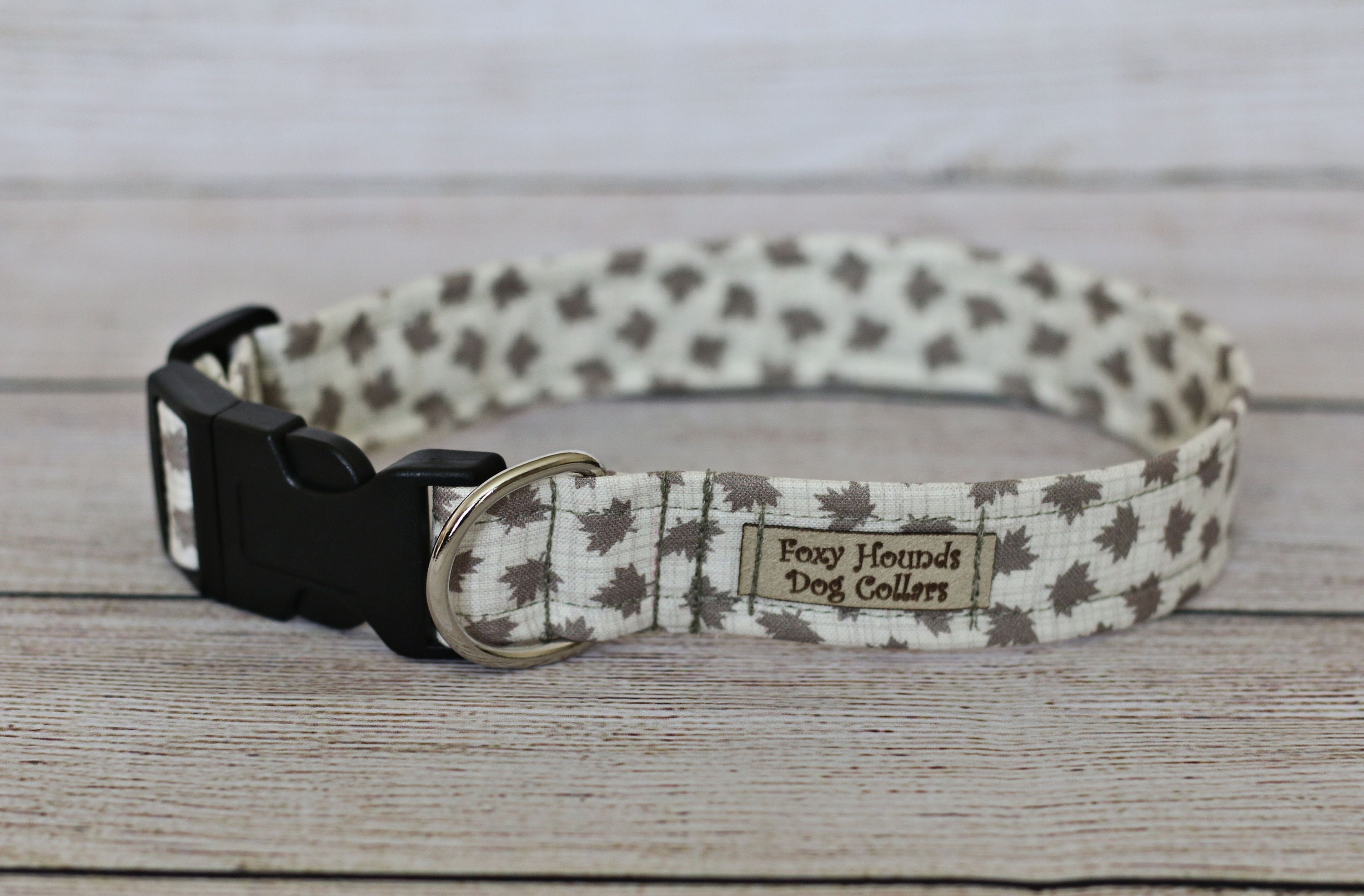 Maple Leaf Dog Collar Canadian Collar Adjustable Handmade Etsy