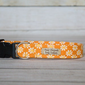 Flower Power Dog Collar/Leash Set Daisy Collar, Handmade, Adjustable