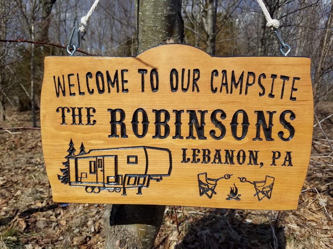 Camping Signs Personalized RV Signs Custom Wood Signs Last | Etsy