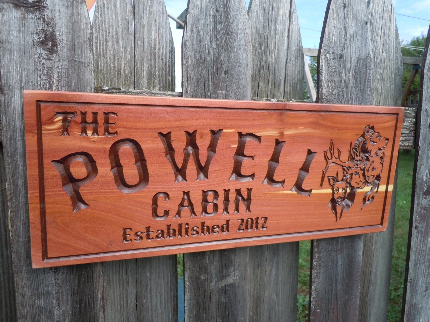 Cabin Sign Custom Wood Signs Custom Outdoor House Signs Etsy