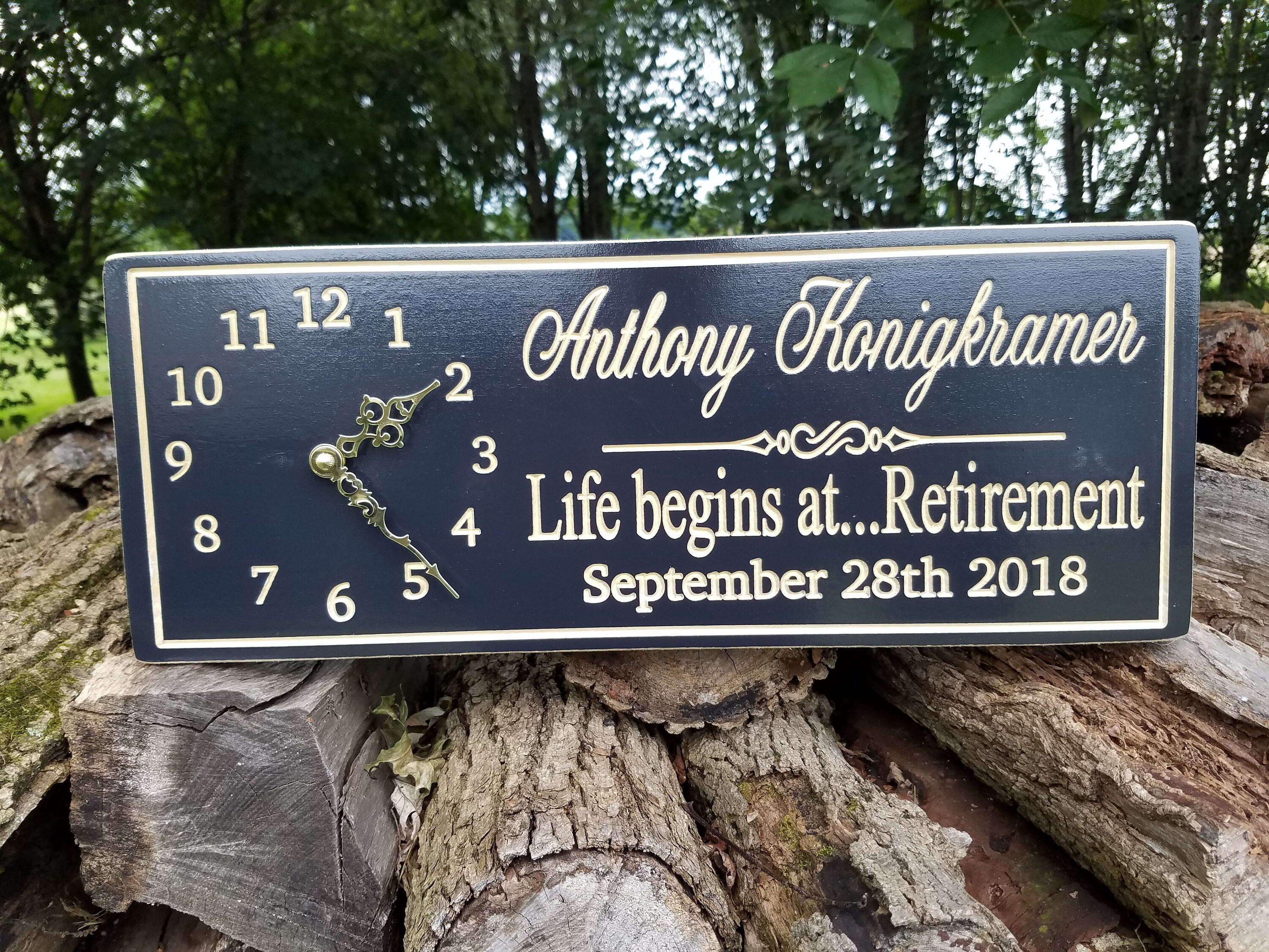 Retirement Gift Personalized Custom Carved Wooden retirement Etsy