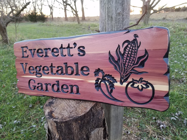 Custom Outdoor House Sign Vegetable Personalized Garden Sign Etsy