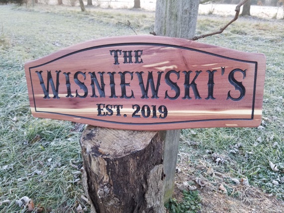 Custom Outdoor Name Signs Custom Wood Cabin Signs Personalized Etsy
