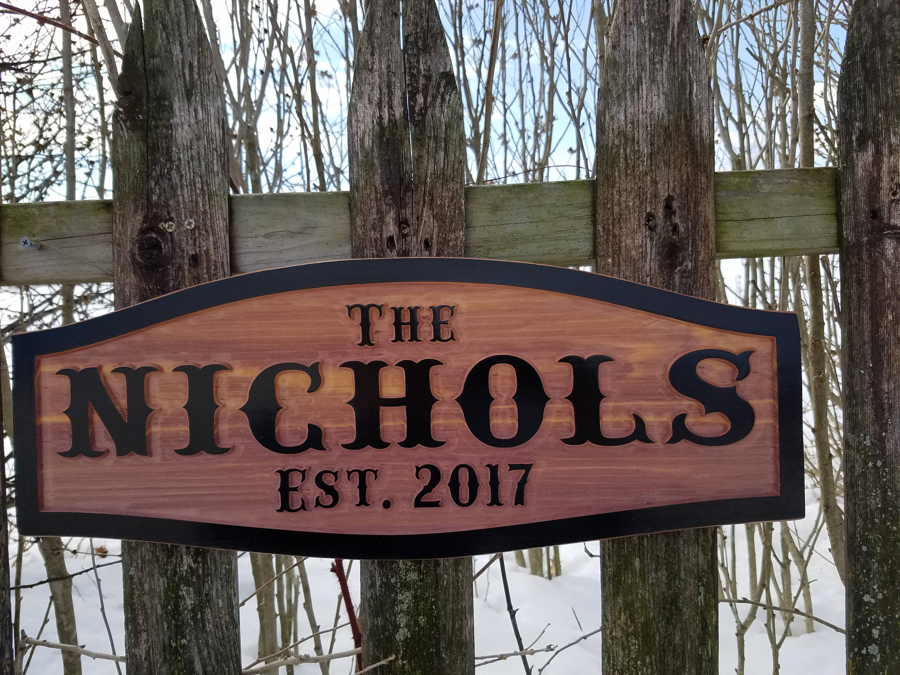 Last Name Outdoor Sign 3D Raised Letter Personalized Wooden Etsy