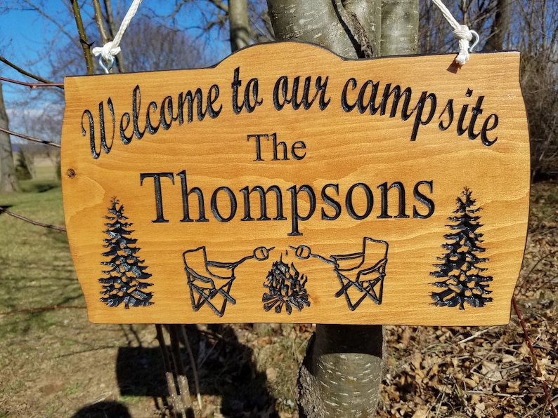 THIS IS MY HAPPY PLACE Sign Plaque RV Camp Campsite Decorations Camping