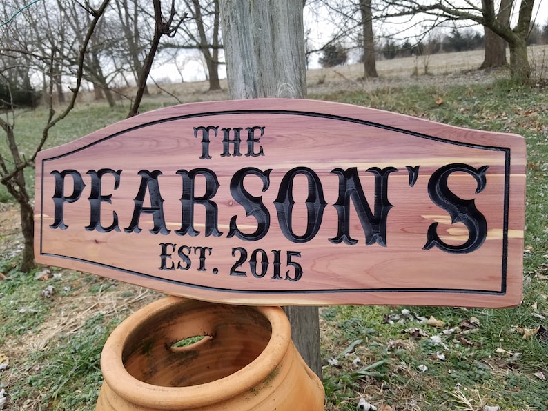 Custom outdoor name signs custom wood cabin signs Personalized Etsy