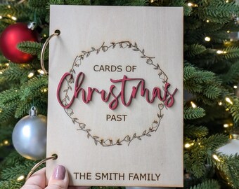 Cards of Christmas Past | Custom Christmas Card Book Keeper | Keepsake Card Holder | Personalized Holiday Greetings | Photo Album Display