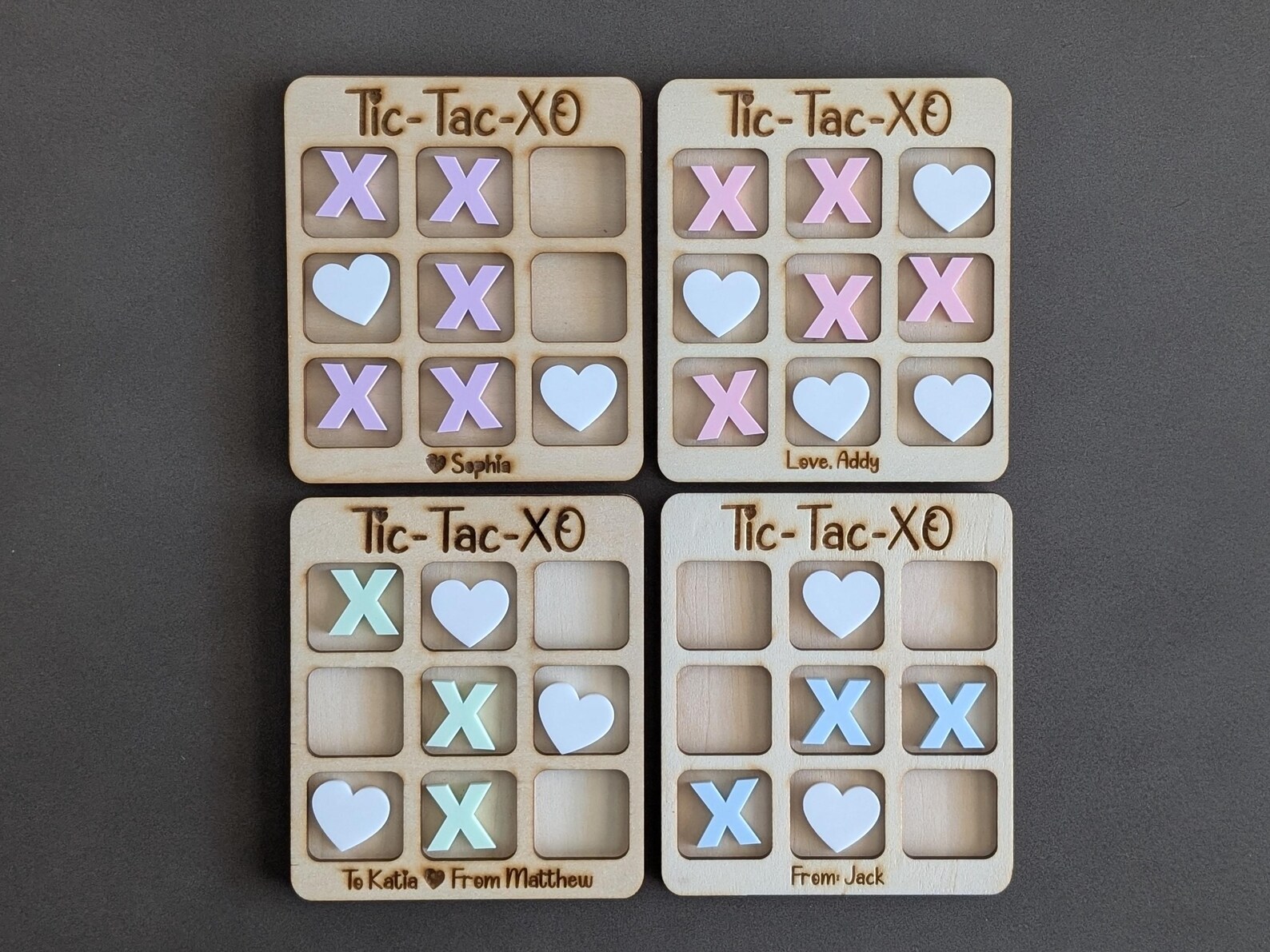 Personalized Tic Tac Toe Valentine | Kids Valentines Day Exchange for ...