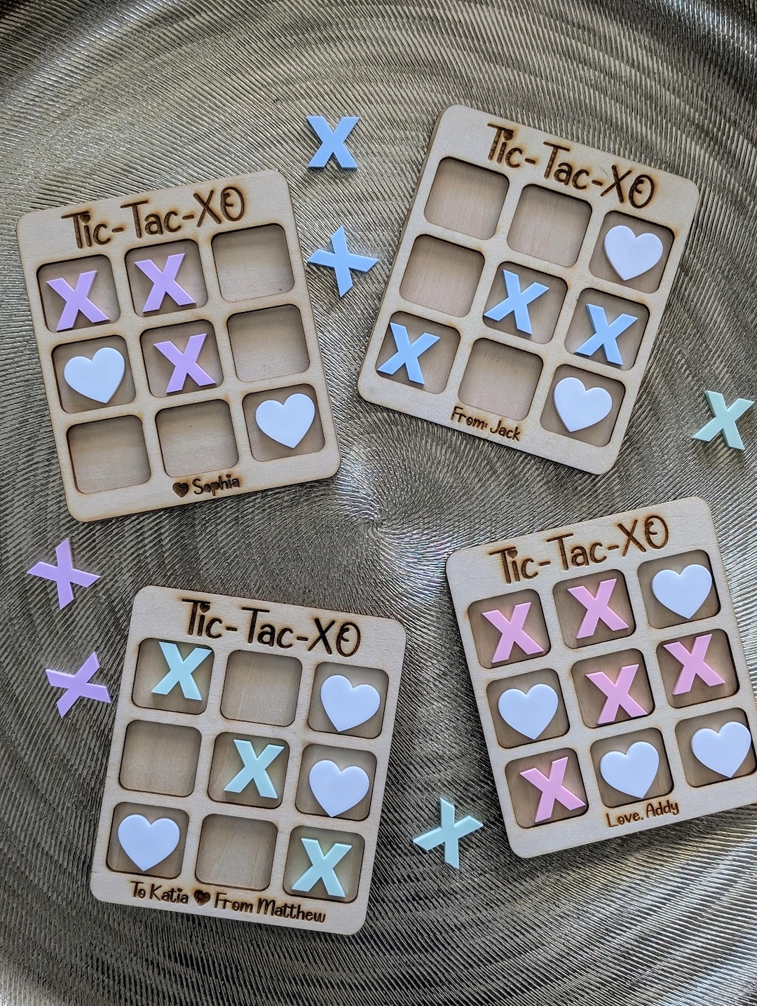 Personalized Tic Tac Toe Valentine | Kids Valentines Day Exchange for ...