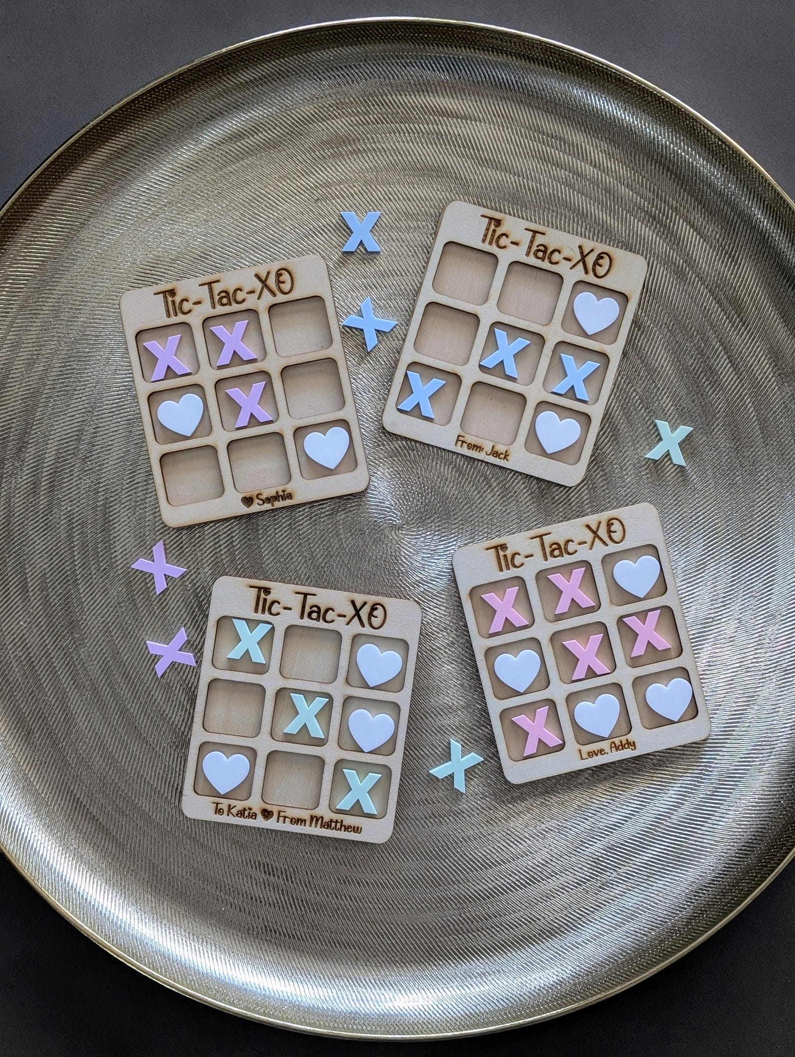 Personalized Tic Tac Toe Valentine | Kids Valentines Day Exchange for ...